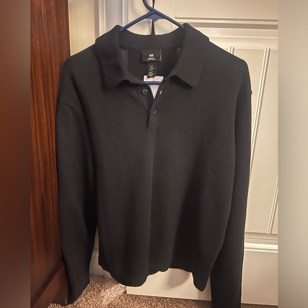 H&M Navy Blue Sweater Polo